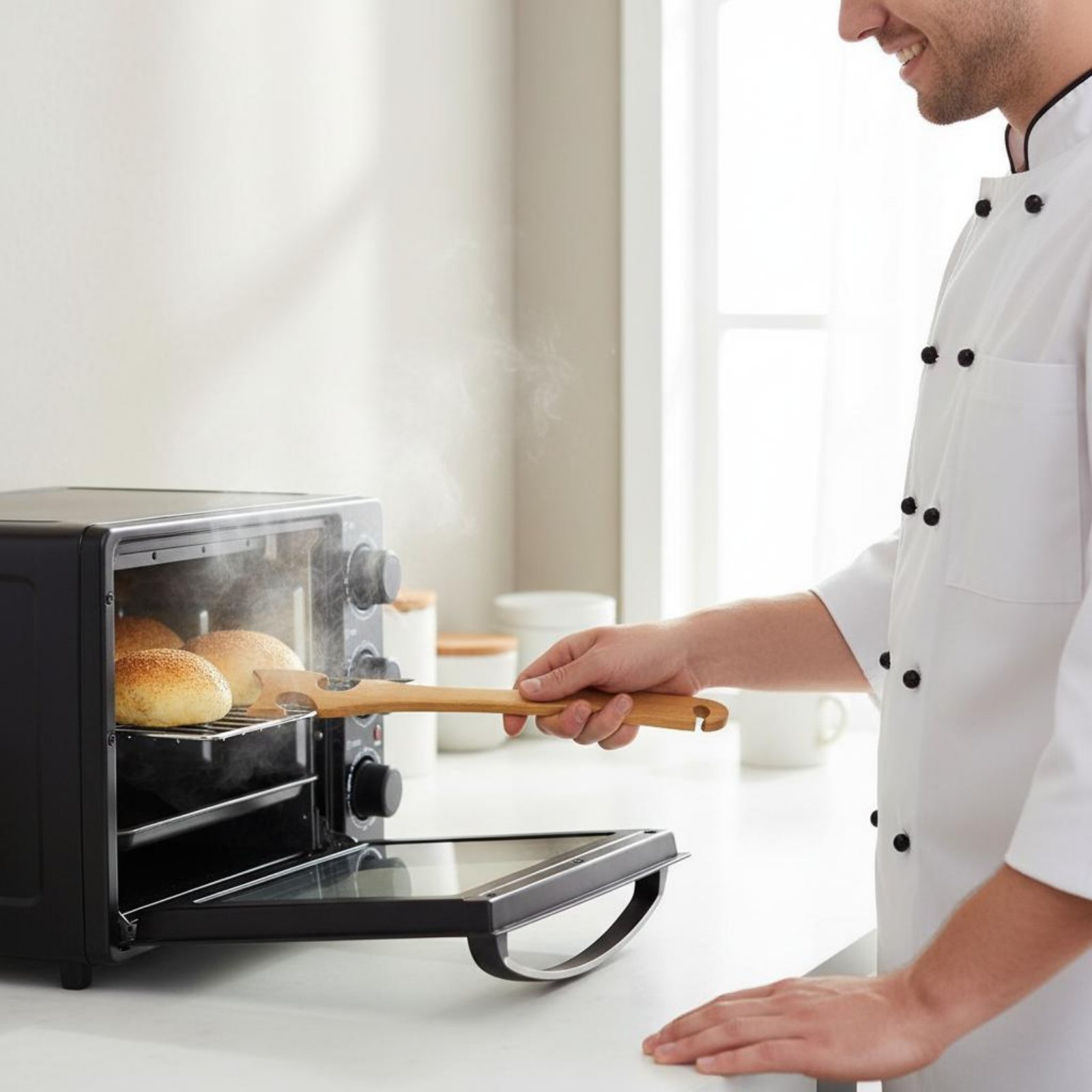 Home Cooking Utensils - เครื่องมือดึงและผลักตะแกรงอบขนม อุปกรณ์ป้องกันการลวก อุปกรณ์ทำขนม อุปกรณ์ครัว ด้ามจับยาว สำหรับทำอาหารที่บ้าน