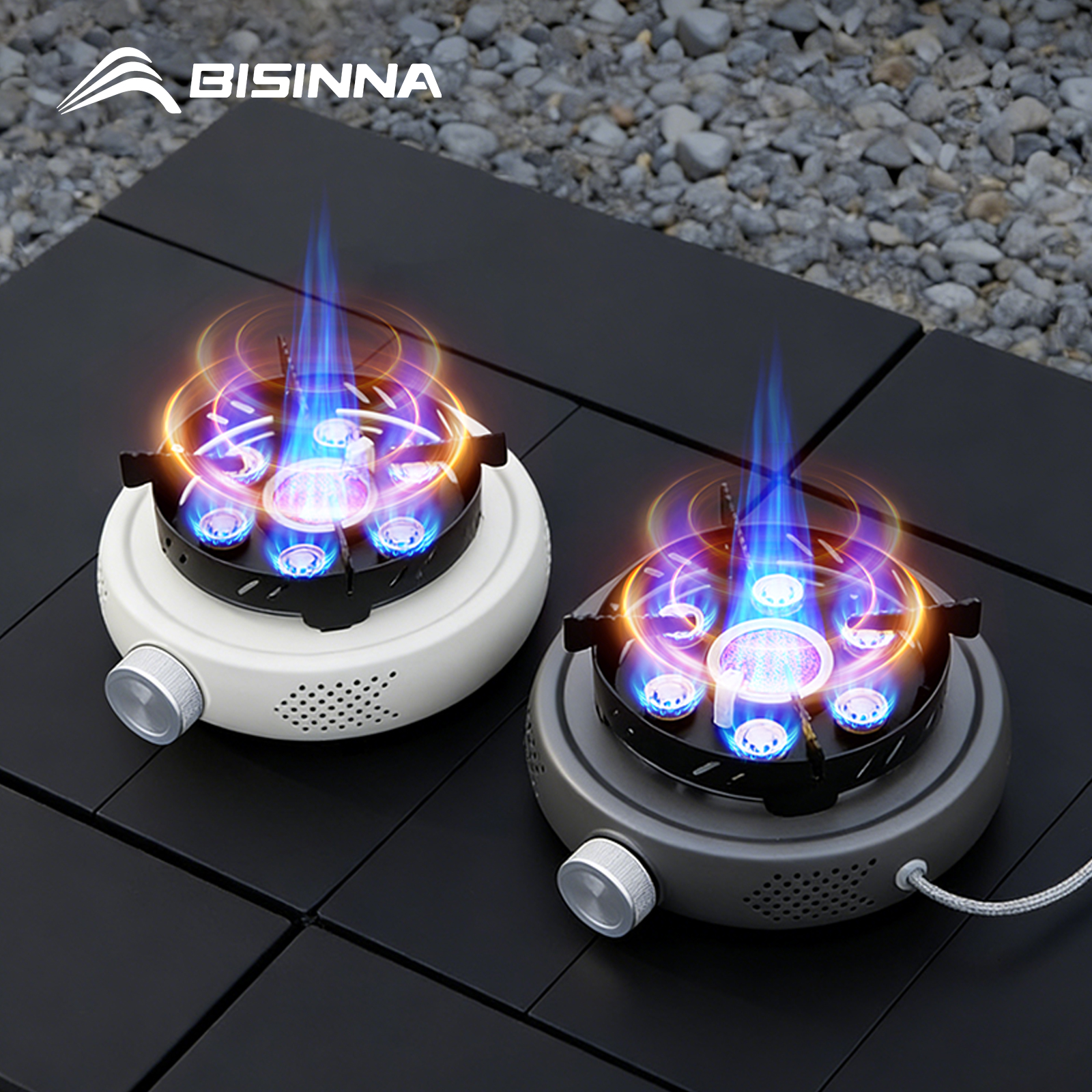 Dosa Pan Iron - เตาแก๊สพกพา BISINNA สำหรับตั้งแคมป์ กำลังไฟสูง 12800W ทนลม