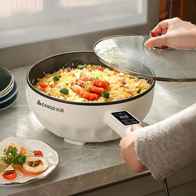 Home Cooking Utensils - หม้อปรุงอาหารไฟฟ้ามัลติฟังก์ชั่น หม้อทอดไฟฟ้าแบบไม่ติดและหม้อนึ่งสําหรับใช้ในบ้าน หม้อหุงขนาดกะทัดรัด อุปกรณ์ทําอาหารด่วน