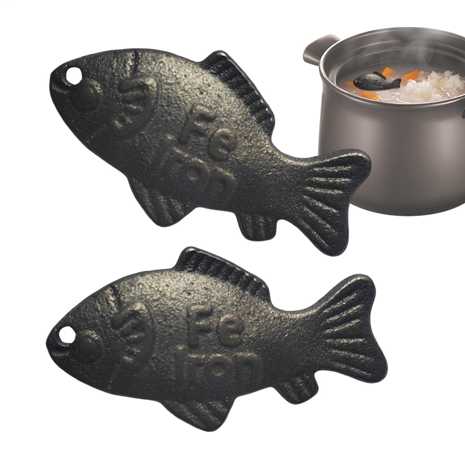 Dosa Pan Iron - ปลาเหล็กธรรมชาติ 2 ชิ้น ปลาเหล็กนำโชค ใช้ซ้ำได้ เหมาะสำหรับผู้ทานมังสวิรัติ