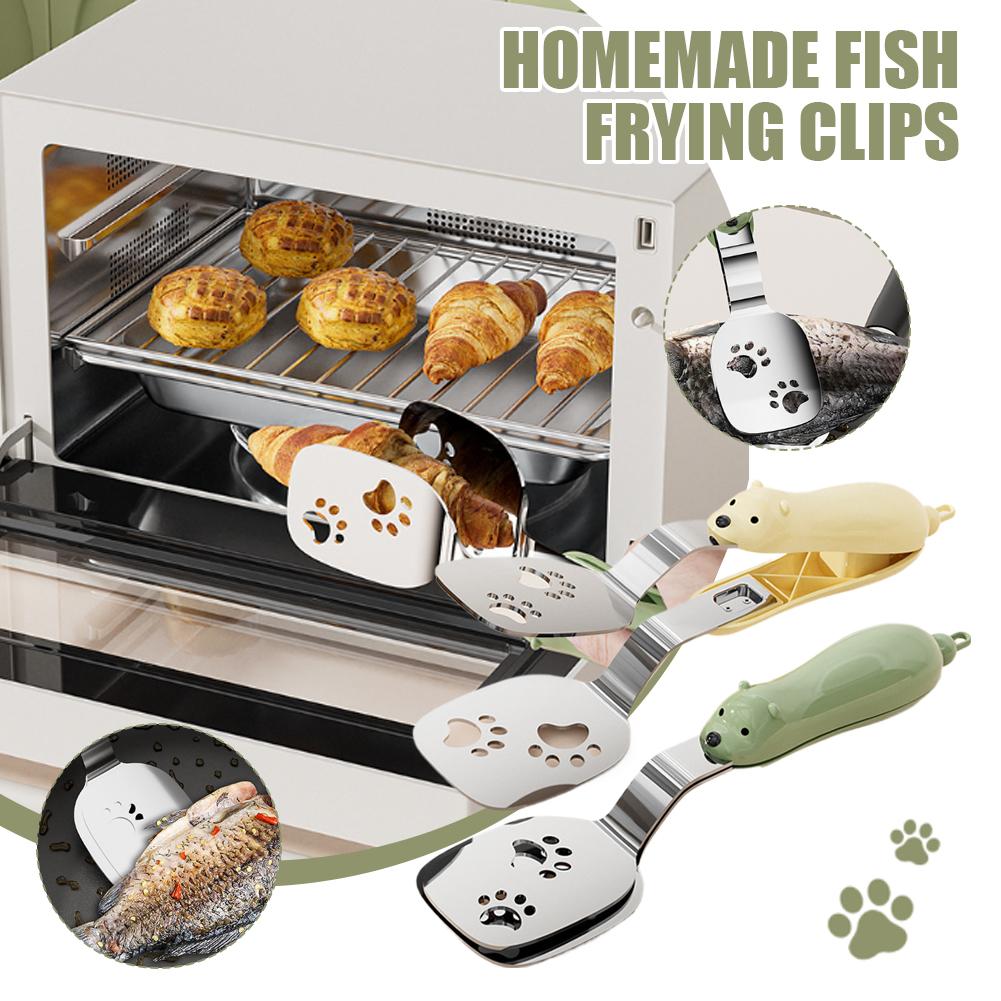 Home Cooking Utensils - ที่คีบอาหารรูปหมี 1/2 ชิ้น ทำจากสแตนเลส อุปกรณ์ครัว ตะหลิว