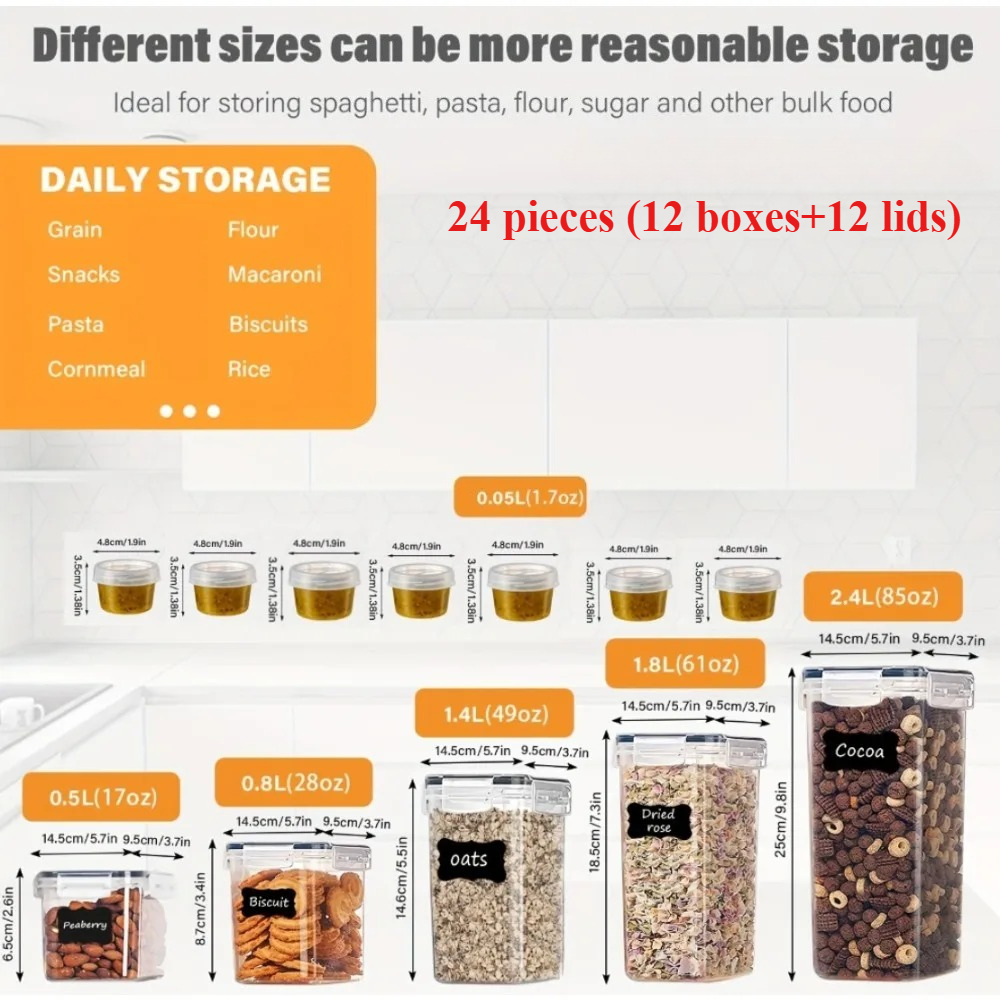 24 ชิ้น กล่องเก็บอาหาร 12 กล่อ - Home Cooking Food บทวิจารณ์และราคา