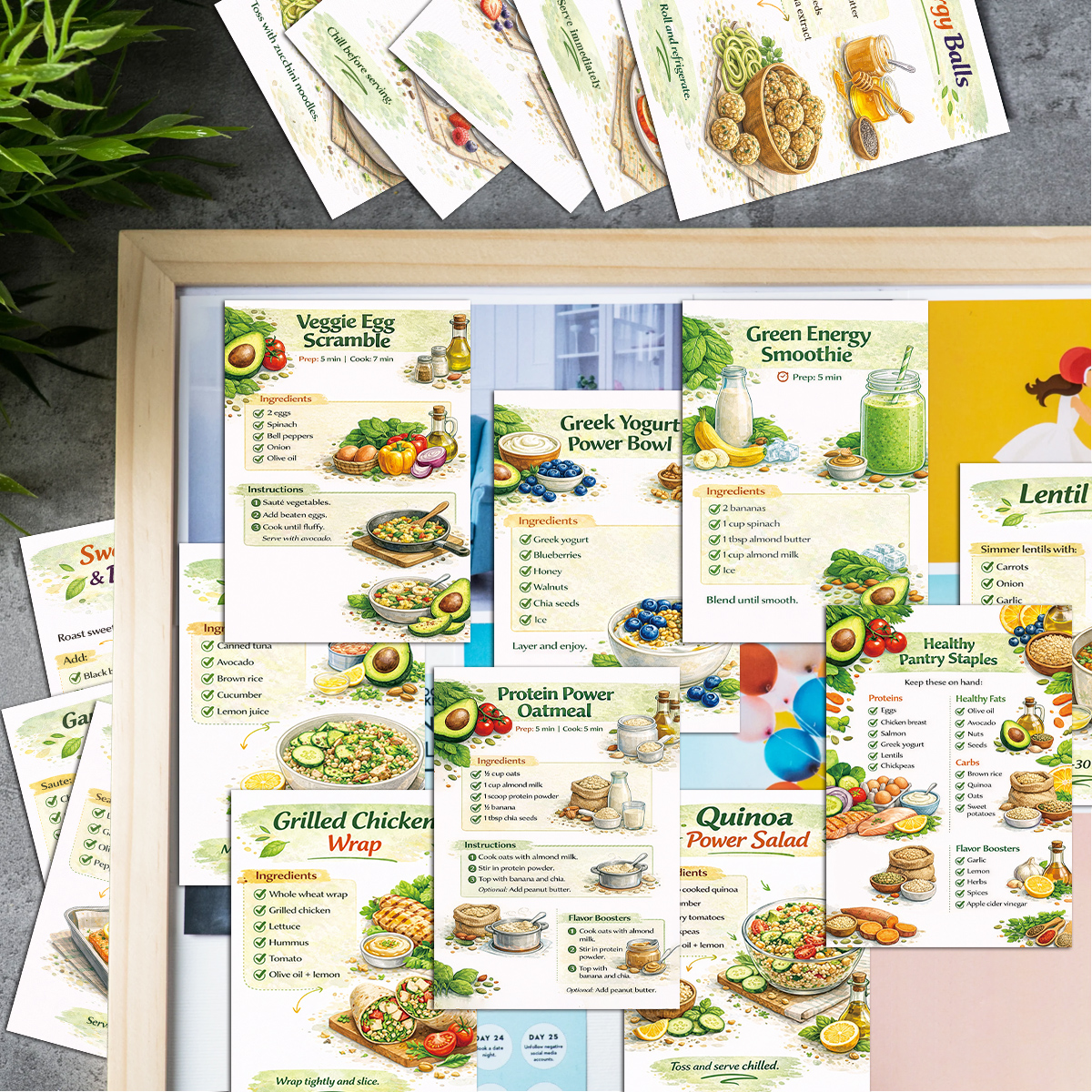 การ์ดสูตรอาหาร 24 ชิ้น พร้อมรา - Home Cooking Recipe บทวิจารณ์และราคา