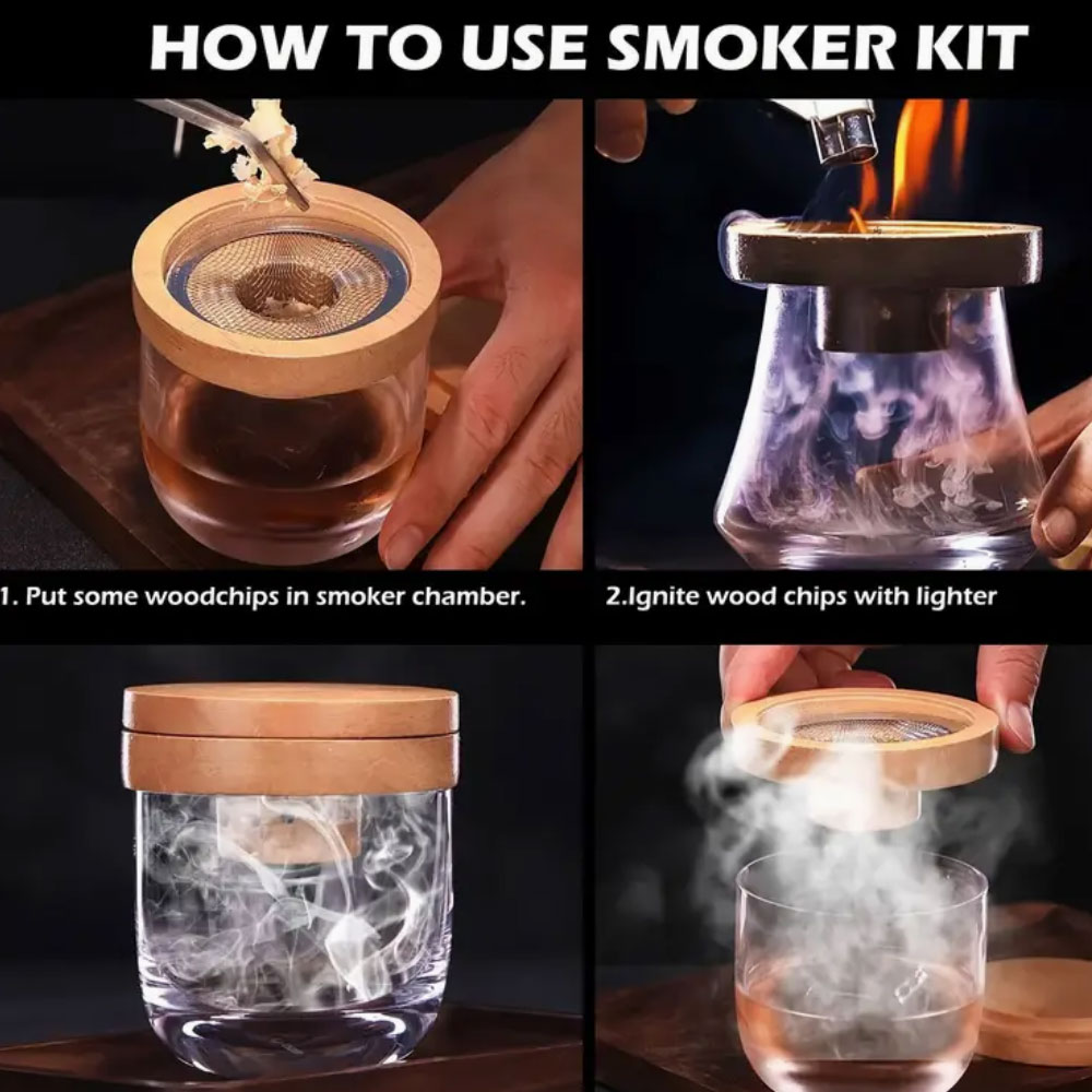 ชุดรมควันค็อกเทล บาร์ไม้ ฝาครอ - Smoker Box Wood Chip บทวิจารณ์และราคา