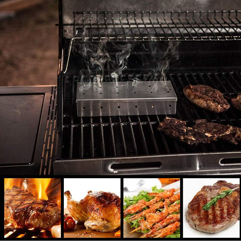 กล่องรมควันสแตนเลสสำหรับไม้ชิป - Smoker Box Wood Chip บทวิจารณ์และราคา