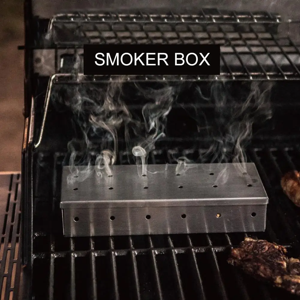 HQ ไม้ชิปบาร์บีคิวกล่องสูบบุหร - Smoker Box Wood Chip บทวิจารณ์และราคา