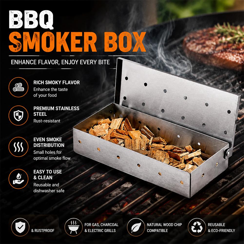 กล่องรมควันบาร์บีคิวสแตนเลสแบบ - Smoker Box Wood Chip บทวิจารณ์และราคา