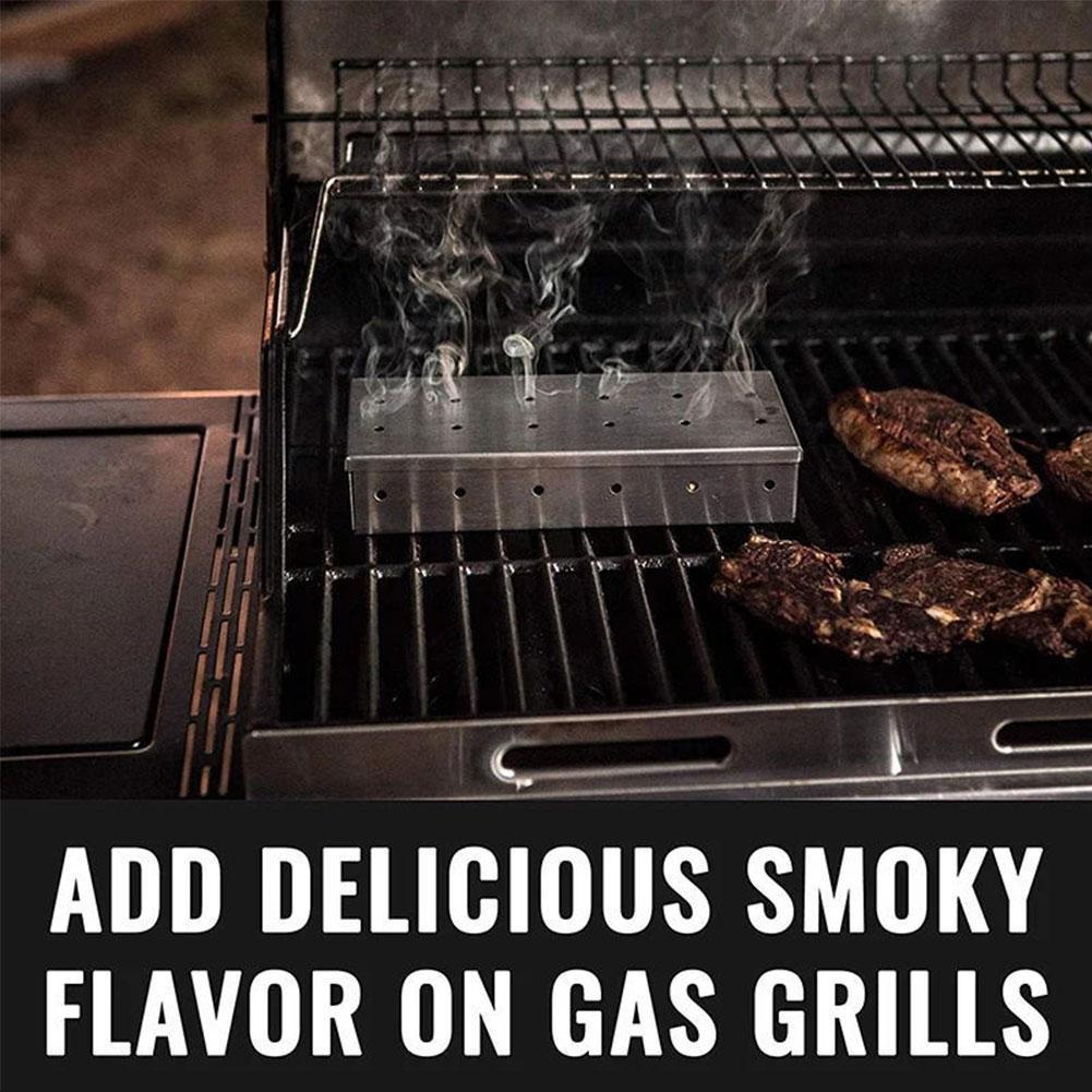 กล่องรมควันบาร์บีคิวสแตนเลสแบบ - Smoker Box Wood Chip บทวิจารณ์และราคา