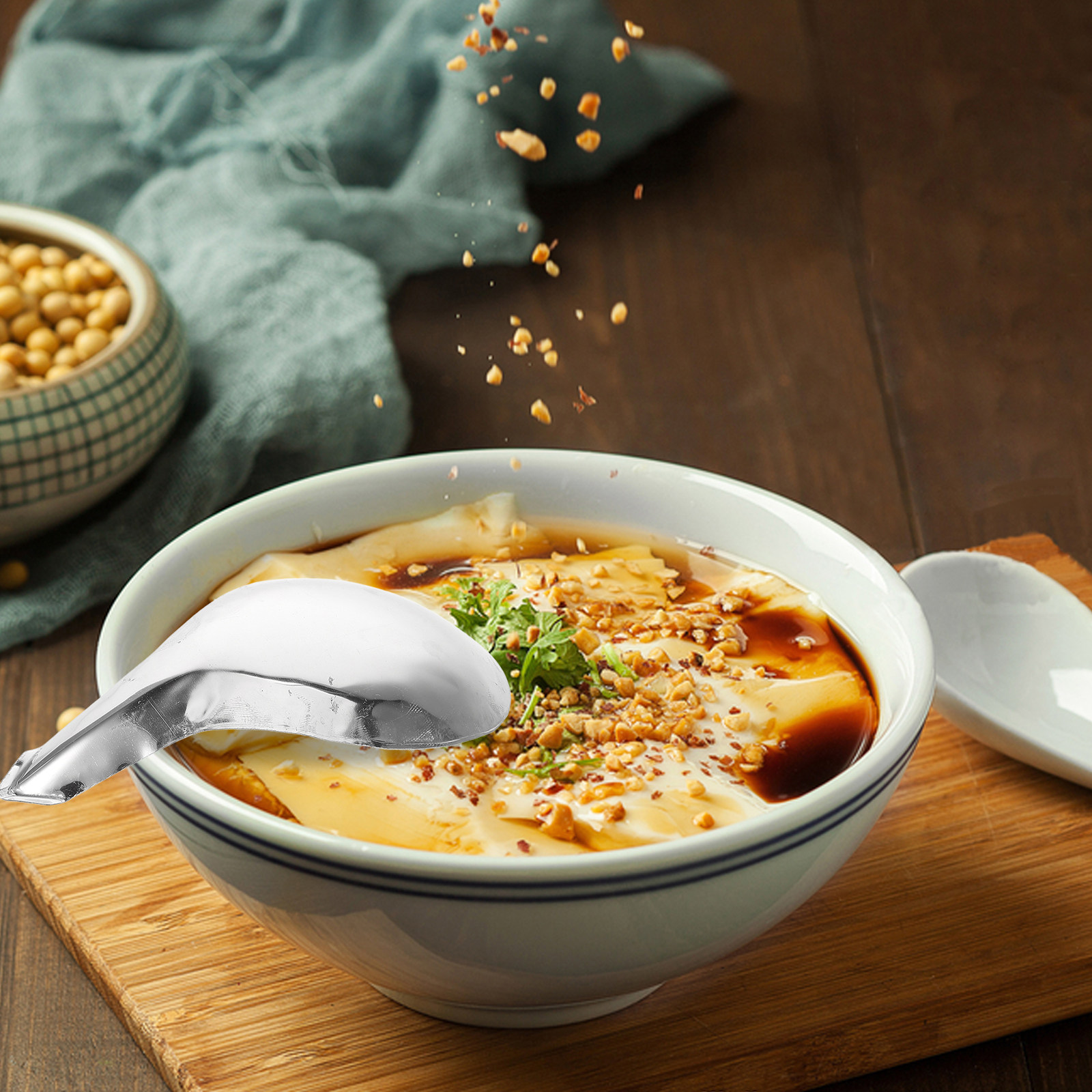 ทัพพีสแตนเลสสำหรับตักเต้าหู้ ด - Home Cooking Restaurant บทวิจารณ์และราคา