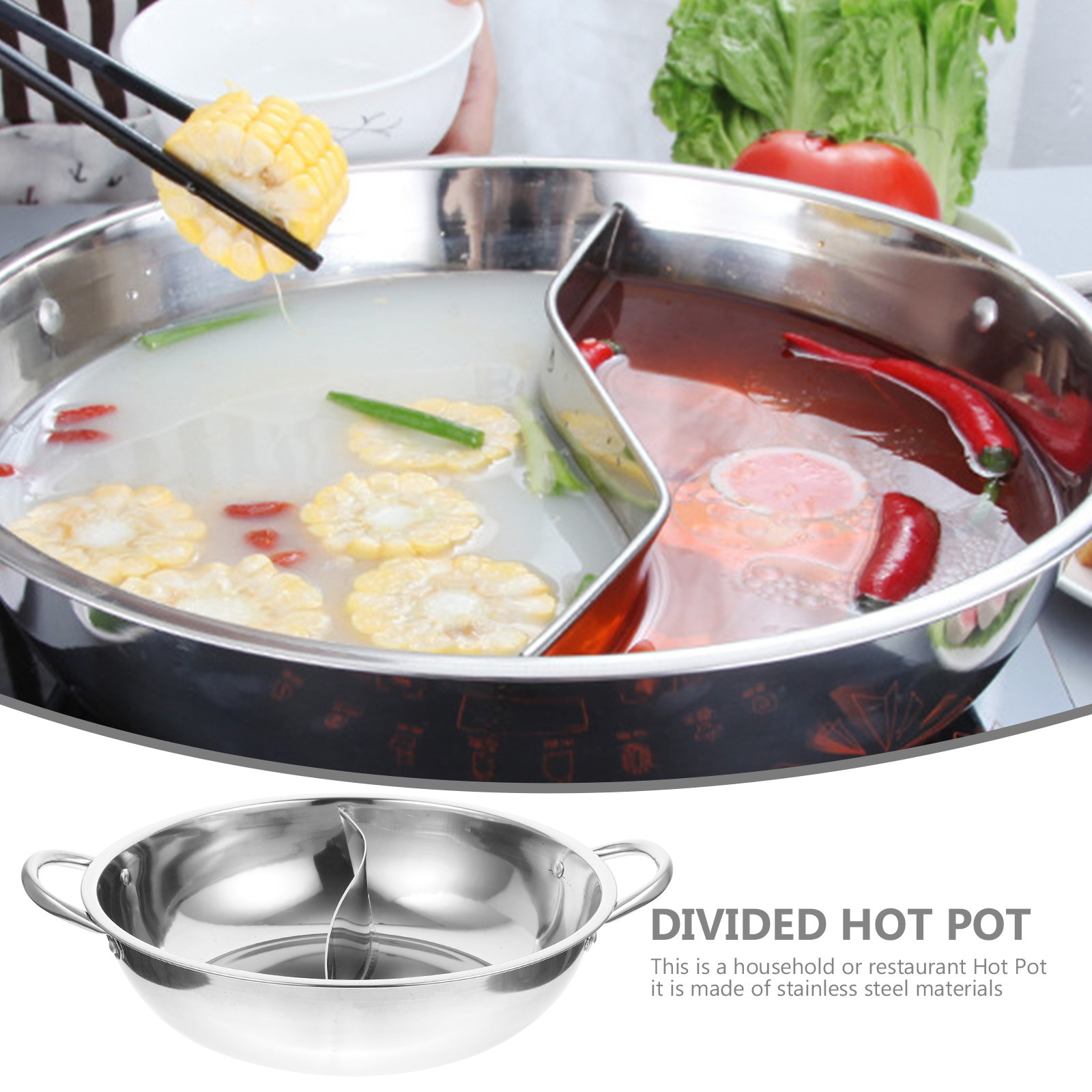 หม้อไฟสแตนเลสแบบแยกสองช่อง หม้ - Home Cooking Restaurant บทวิจารณ์และราคา