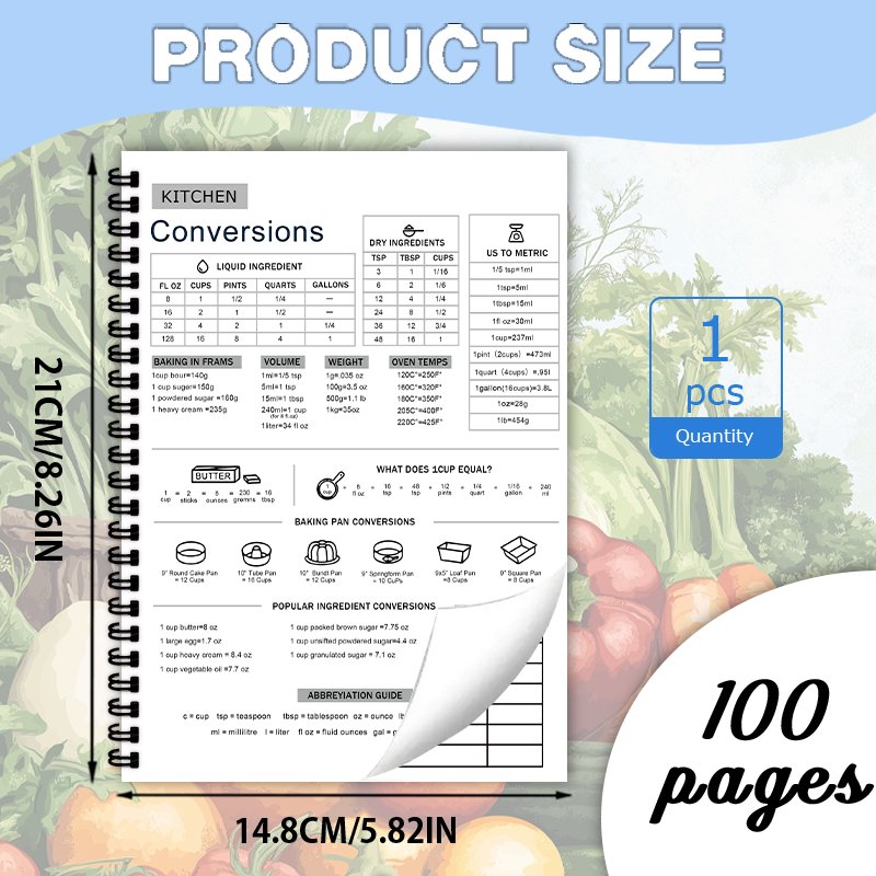 สมุดสูตรอาหาร A5 ลายตารางสีน้ำ - Home Cooking Recipe บทวิจารณ์และราคา
