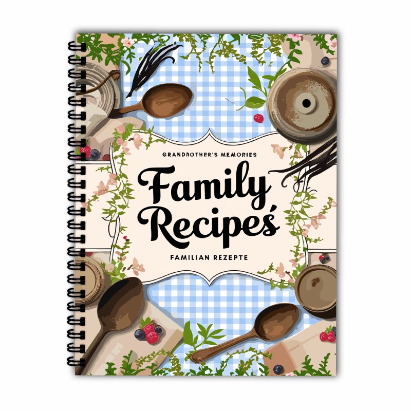 สมุดสูตรอาหาร A5 ลายตารางสีน้ำ - Home Cooking Recipe บทวิจารณ์และราคา