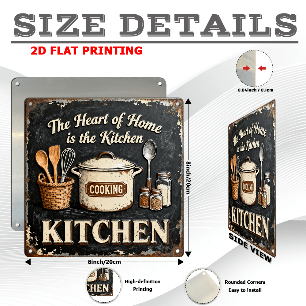 ป้ายตกแต่งผนังครัวโลหะวินเทจ - - Home Cooking Utensils บทวิจารณ์และราคา