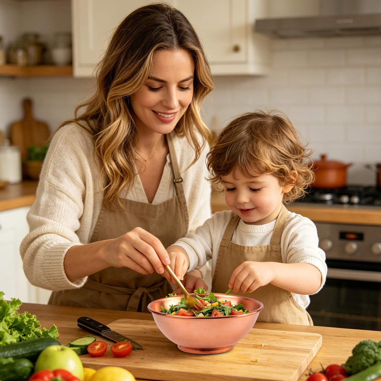 ชามทองแดงขนาดใหญ่ ภาชนะเก็บของ - Home Cooking Food บทวิจารณ์และราคา