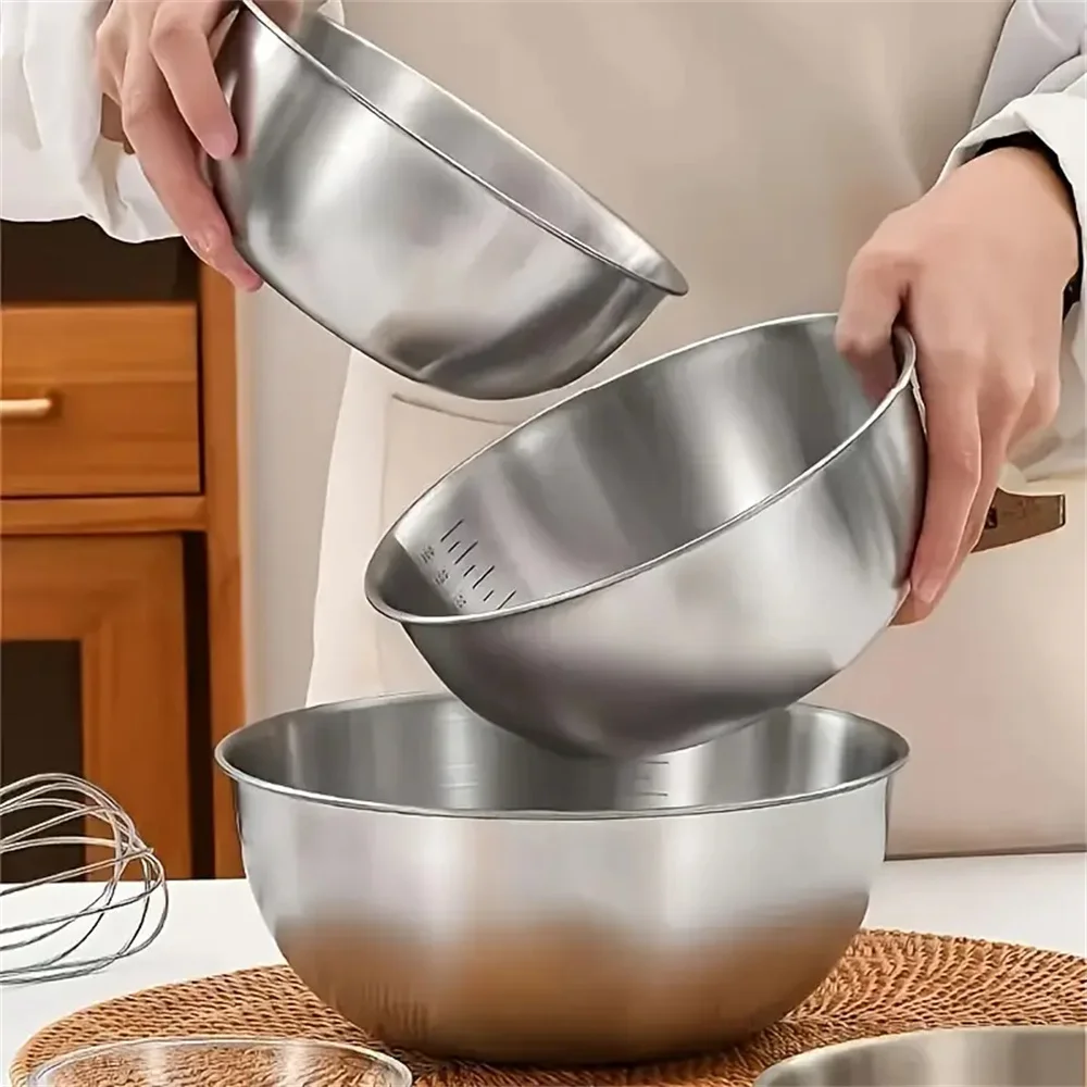 ชุดชามสแตนเลส 1-3 ใบ พร้อมสเกล - Home Cooking Food บทวิจารณ์และราคา