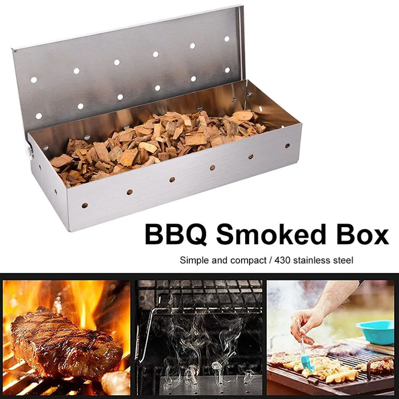 กล่องรมควันสเตนเลสสตีล ไม่โก่ง - Smoker Box Wood Chip บทวิจารณ์และราคา