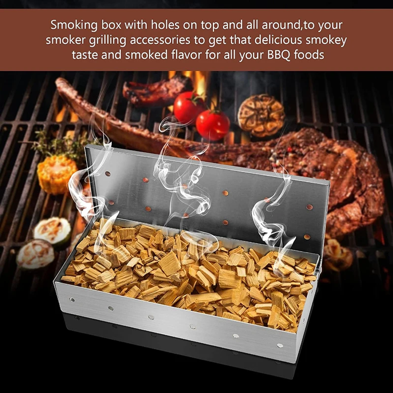 กล่องรมควันสเตนเลสสตีล ไม่โก่ง - Smoker Box Wood Chip บทวิจารณ์และราคา