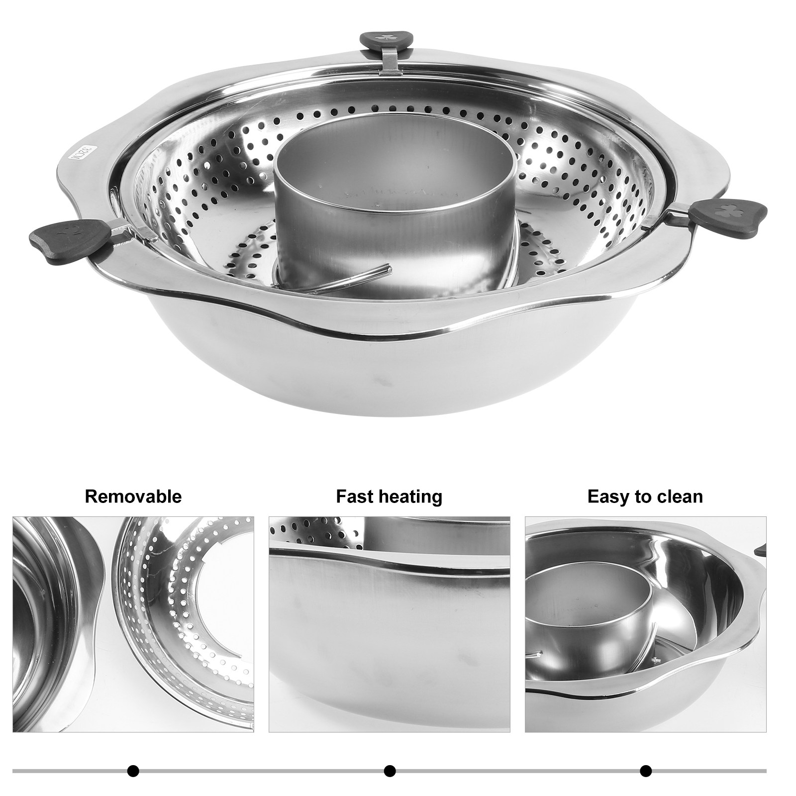 หม้อไฟหมุนได้ หม้อสแตนเลส ด้าม - Home Cooking Utensils บทวิจารณ์และราคา