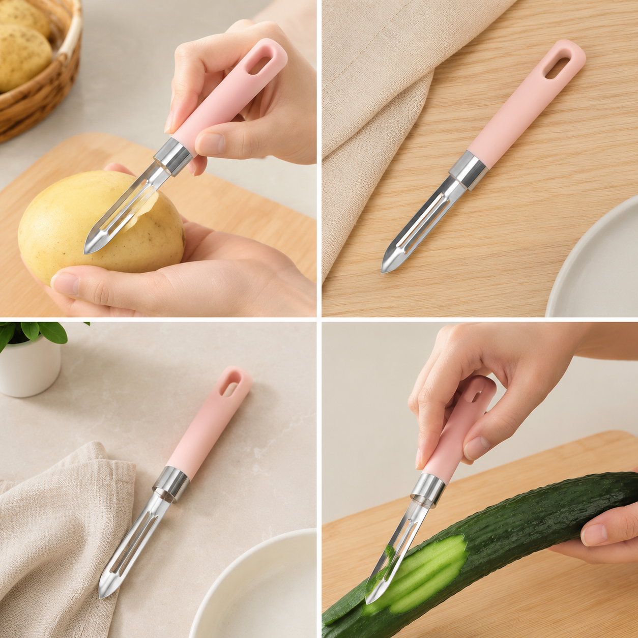 ที่ปอกผักสแตนเลสทนทาน ด้ามจับ  - Home Cooking Utensils บทวิจารณ์และราคา